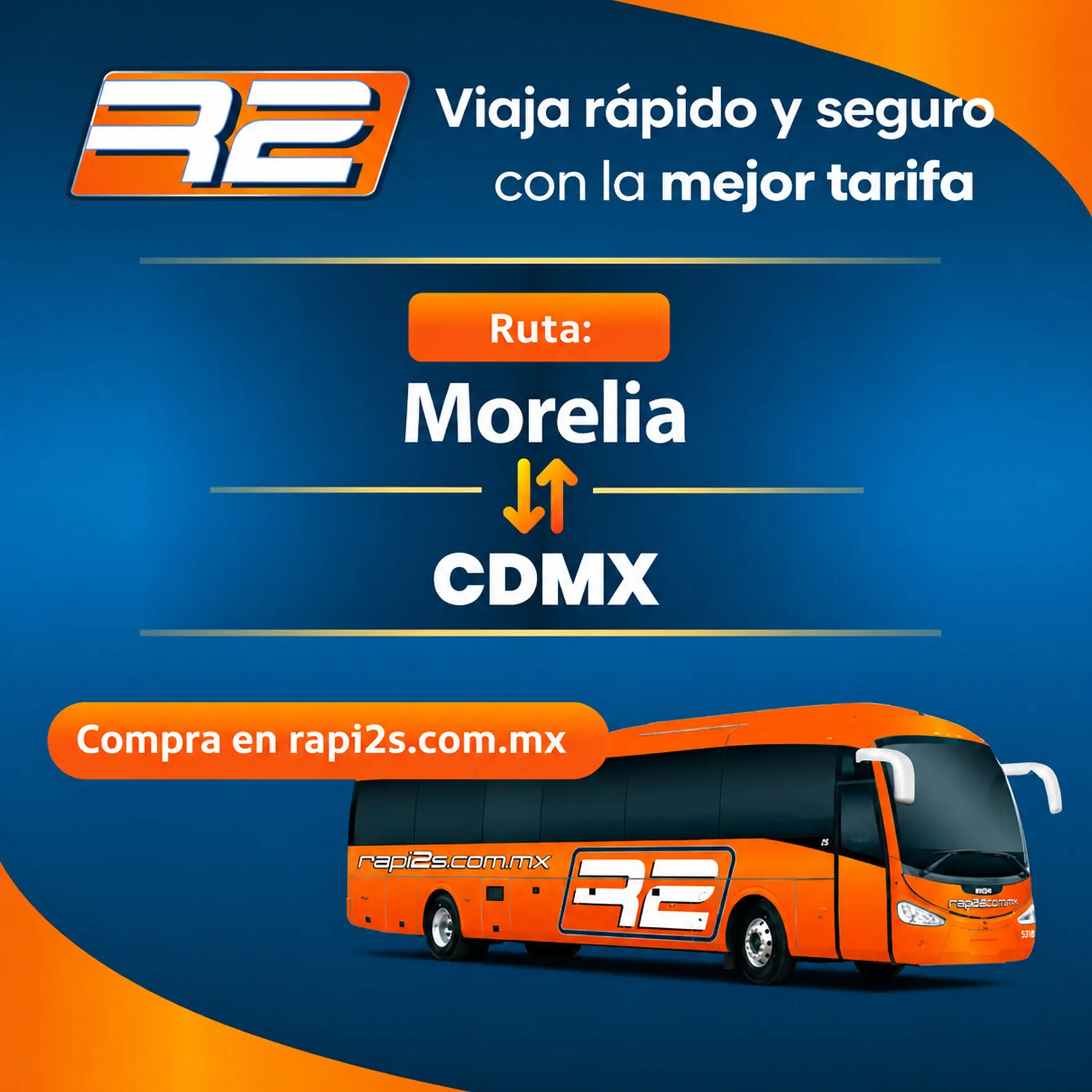 Ruta de Autobús Morelia a CDMX Patio Santa Fe y Río Tiber